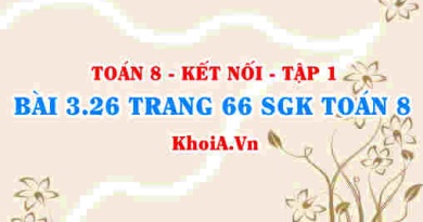 Bài 3.26 trang 66 SGK Toán 8 tập 1 Kết nối tri thức